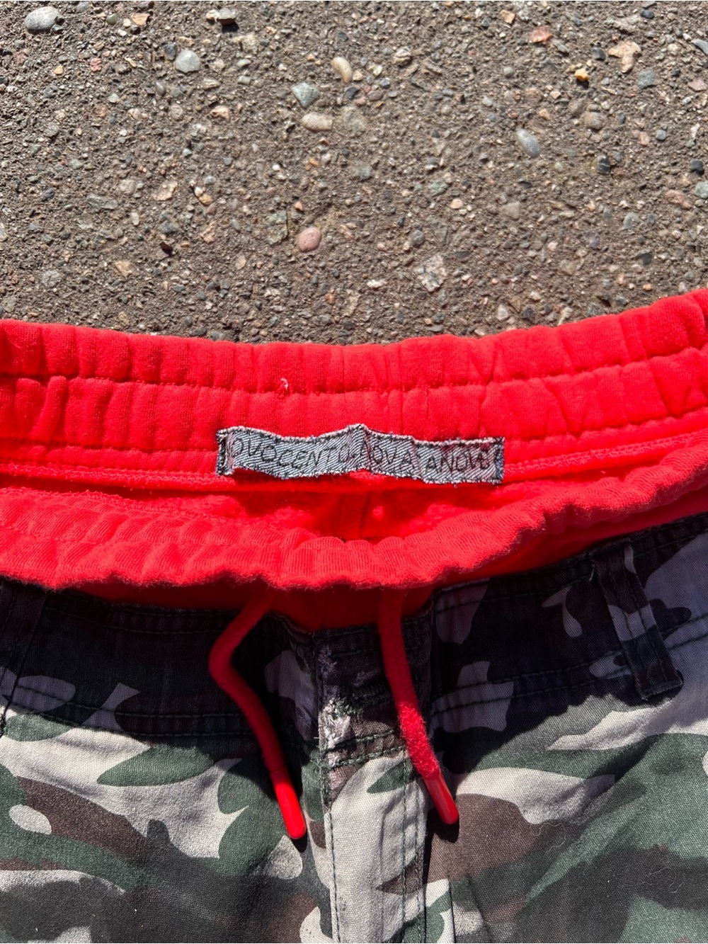 Novocento Novantanove distressed camo layered hybrid shorts - Picture 3 of 12